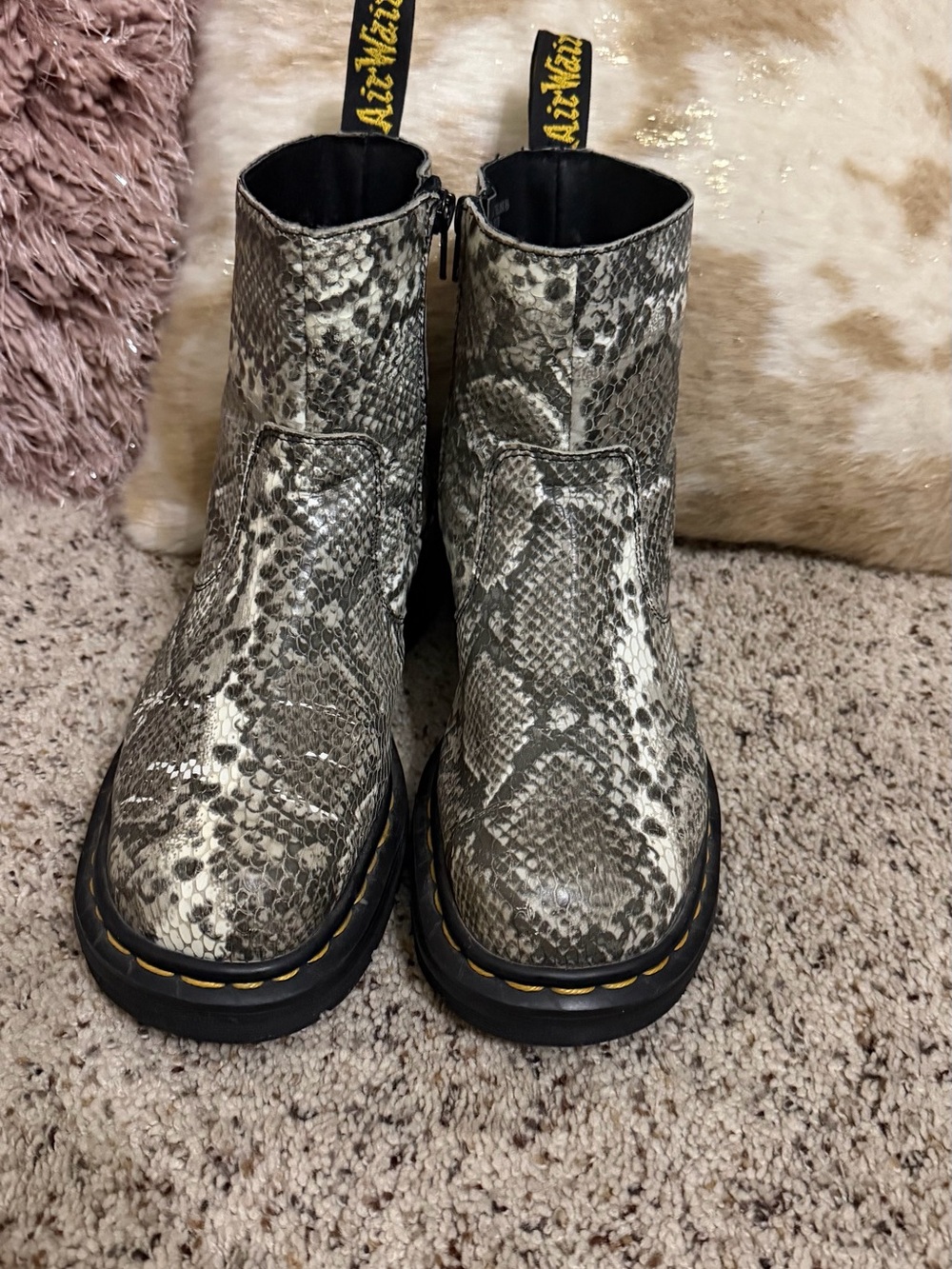 Dr Martens Vintage Python Combat Boots